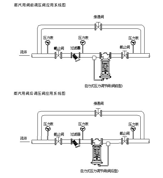 十,自力式压力调节阀安装示意图